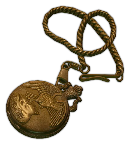 Relógio de bolso de bronze com uma corrente em Escape from Tarkov