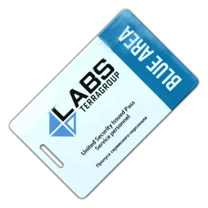 Blaue TerraGroup Labs Schlüsselkarte in Escape from Tarkov