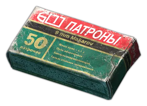 Pacote de munições 9x18mm PM P gzh (50 un) em Escape from Tarkov